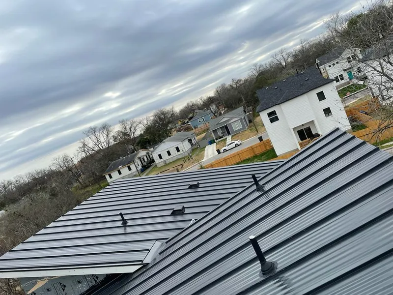 Standing seam metal roof panels with vents for Skylight Repair in Stickney